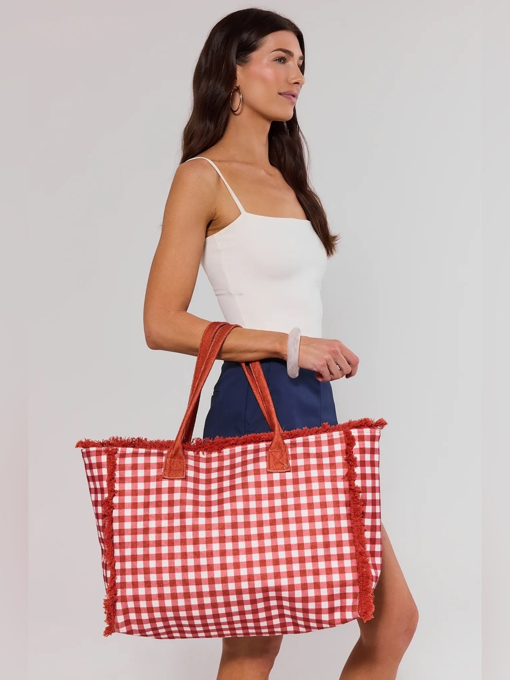 Styline Gingham Tote Bag
